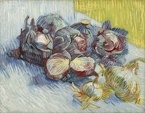 Red Cabbages and Onions [1887] by Vincent van Gogh [1853–1890]
